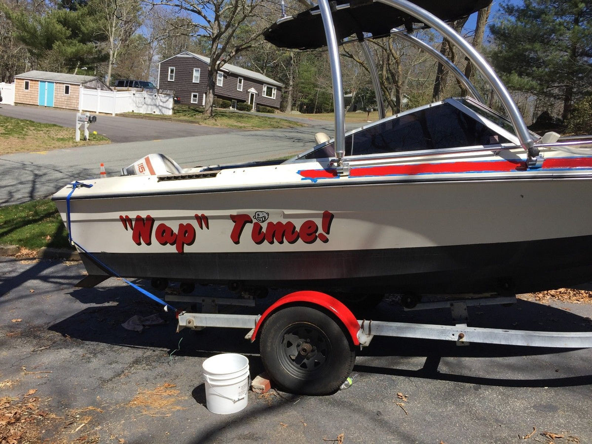 Custom Boat Name Decal - 6 inches high shops