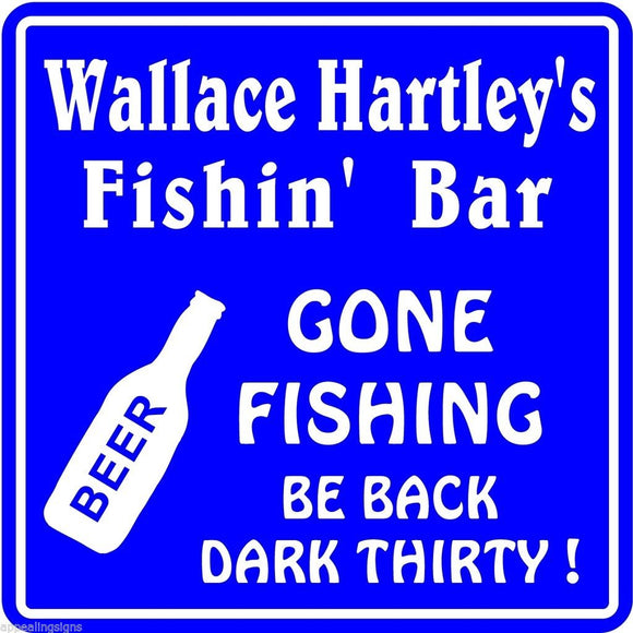 New Personalized Custom Name Fishing Bar Beer Tavern Pub Gift Fish